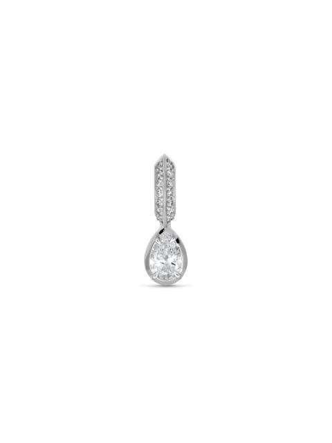 STONE AND STRAND Cluny LAB-Created Pear Diamond Silver Charm