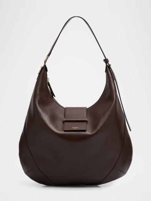 JIMMY CHOO Bar Medium Leather Hobo Bag