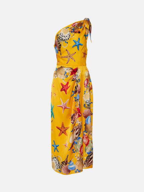 Capri printed silk-blend midi dress