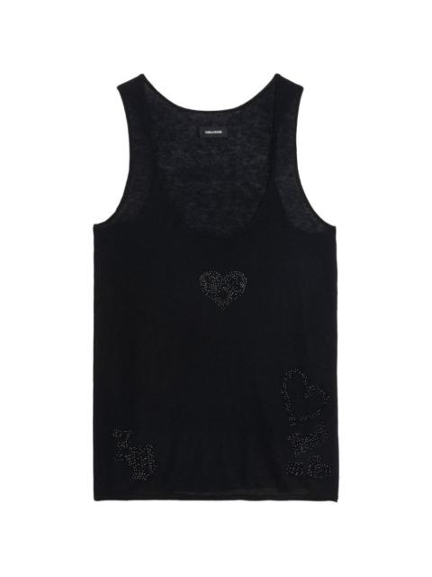 Zadig & Voltaire Lee rhinestone tank top