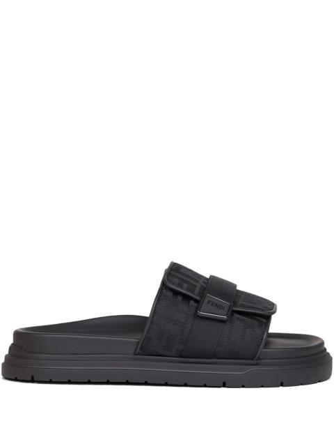FENDI Fendi Jacquard Strap Slides