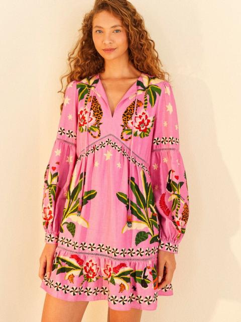 Pink Leopard Forest Mini Dress