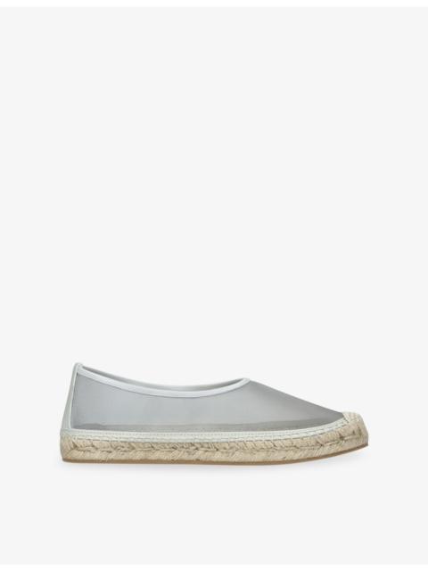 DEAR FRANCES Vespa Mesh and Leather Espadrille Flats