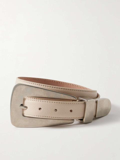 Lucca textured-leather belt