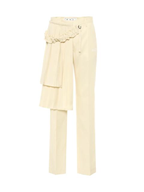 Off-White Curtains high-rise wool pants