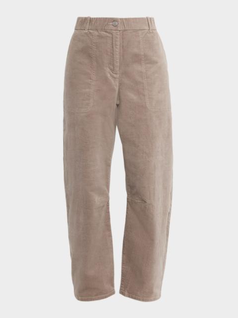 EILEEN FISHER Brushed Stretch Organic Cotton Barrel Pants