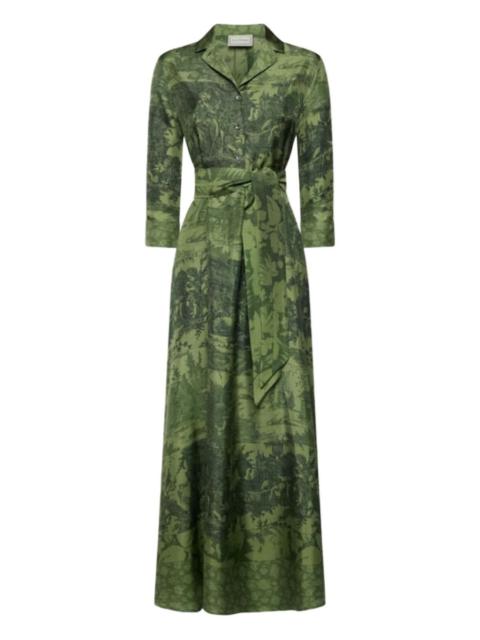 Pierre-Louis Mascia Aloegum jacquard silk shirt dress