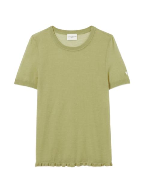 Claudie Pierlot ruffled-hem short-sleeve T-shirt