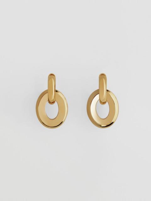 Burberry Gold-plated Cut-out Detail Earrings