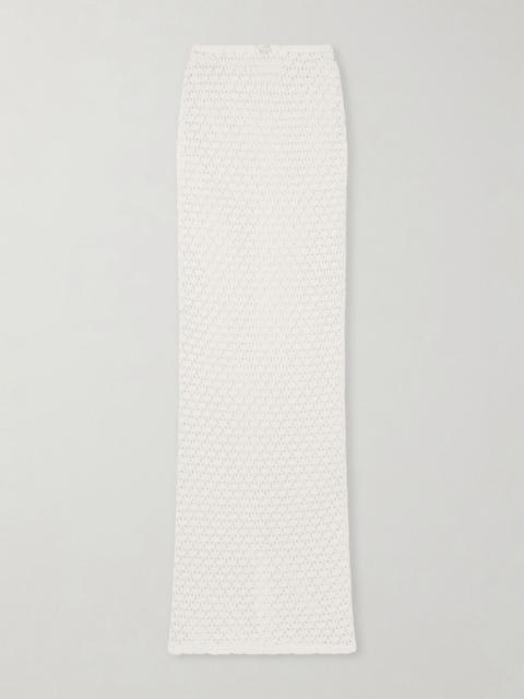 SARA CRISTINA Arena crocheted cotton coverup Ecru