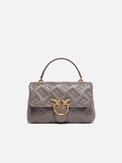 PINKO MEDIUM LOVE BAG PUFF CROSSBODY BAG IN BRANDED NAPPA LEATHER