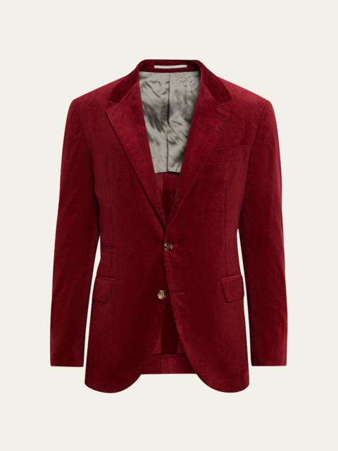 Brunello Cucinelli Men's Sea Island Cotton Corduroy Deconstructed Blazer