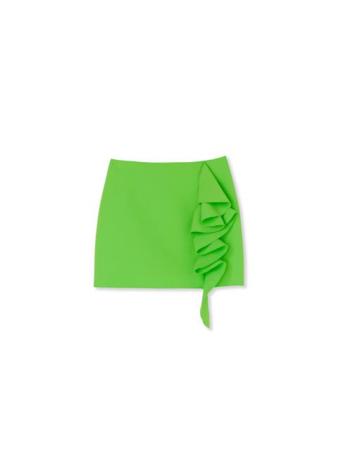 Double crepe cady mini skirt with ruffles