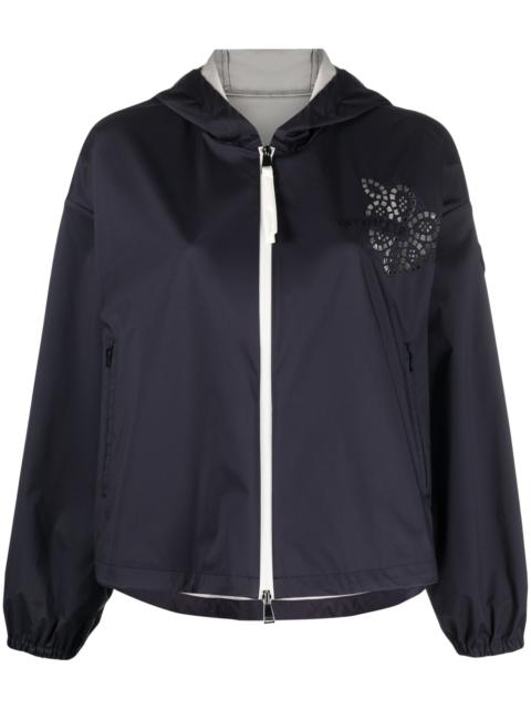 zip-up hooded jacket
