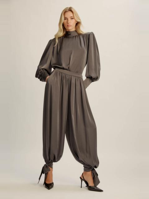 BARDOT Alira Satin Balloon Pant In Charcoal