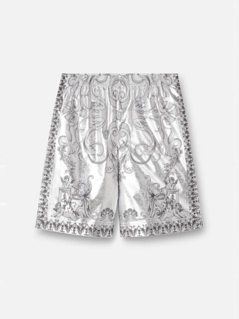 VERSACE Silver Baroque Shorts