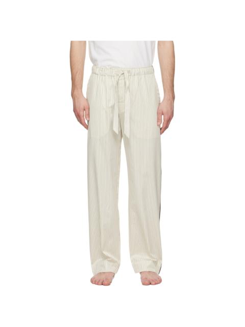 TEKLA Beige Sateen Pyjama Pants
