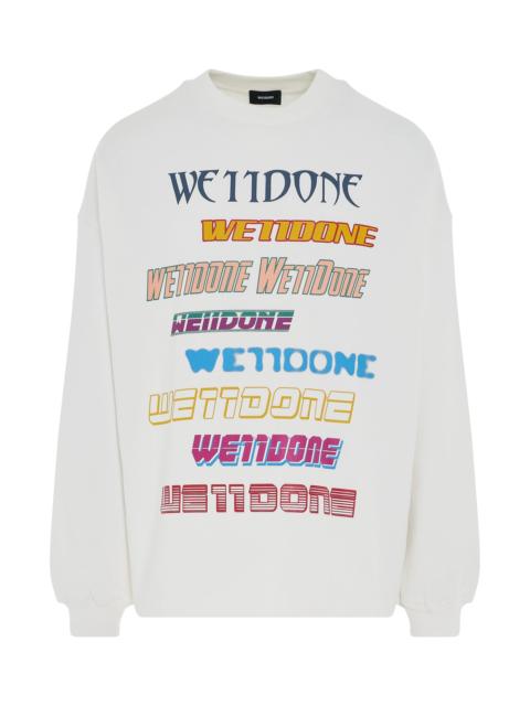 We11done Front Logo Sweatshirt in White