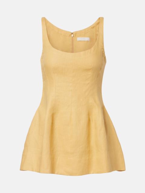 FAITHFULL Syna peplum linen top