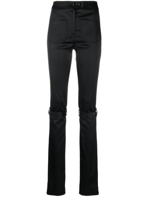 courrèges strap satin trousers