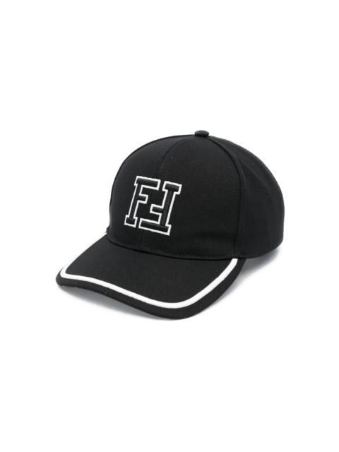 FENDI FF-logo embroidery cotton baseball cap