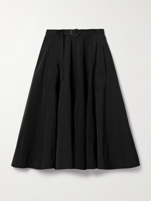 Moncler Crinkled-shell Midi Skirt