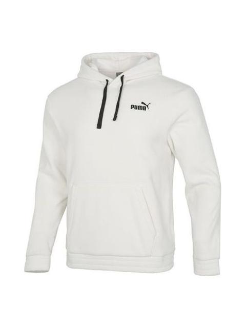 PUMA Logo Polar Fleece Hoodie 'White' 534929-93