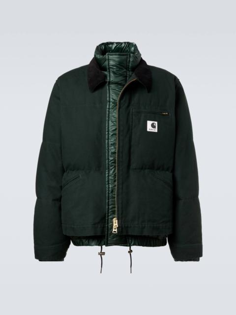 sacai x Carhartt cotton canvas down jacket
