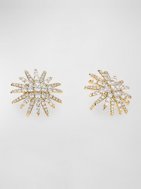 DAVID YURMAN Starburst 18k Yellow Gold Diamond Pave Stud Earrings
