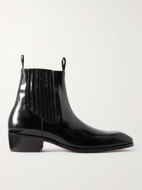 TOM FORD Bailey Patent-Leather Chelsea Boots