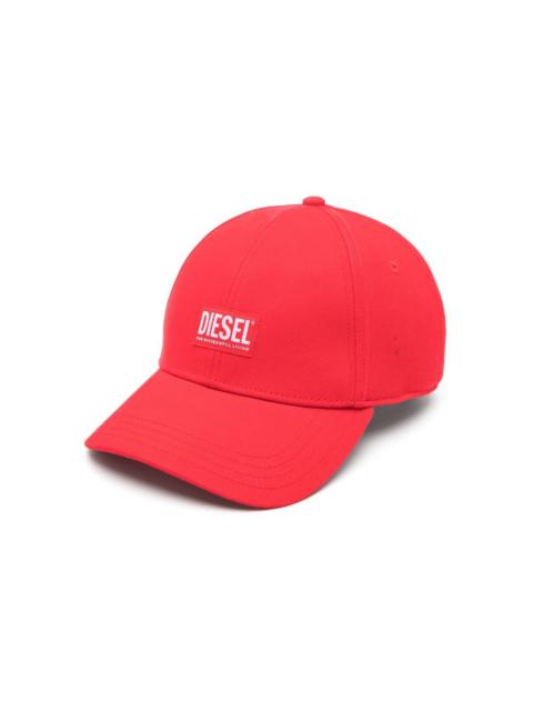 Diesel logo-patch cotton baseball cap