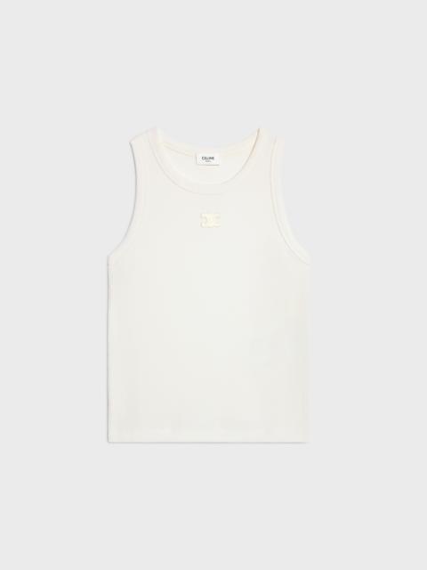 CELINE triomphe tank top IN ribbed cotton silk