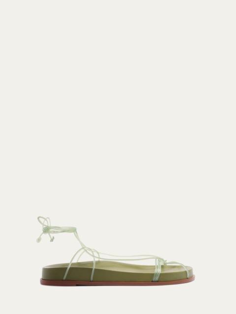 FARM RIO Green Spaghetti Jelly Anatomic Flat Sandal