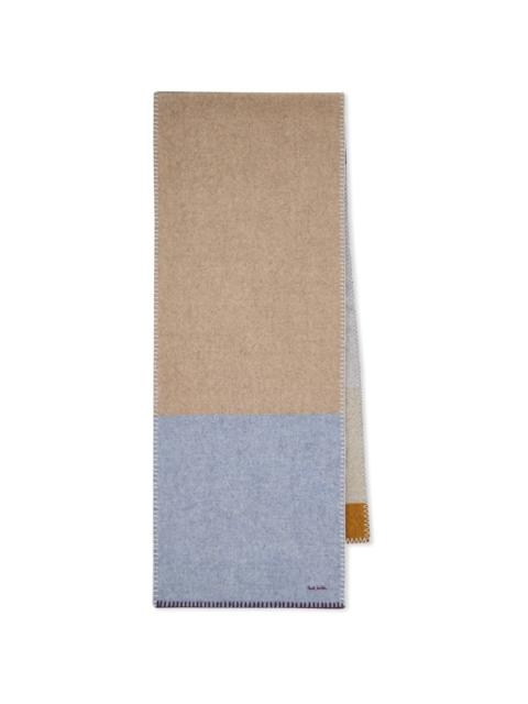 Paul Smith logo-embroidered wool scarf