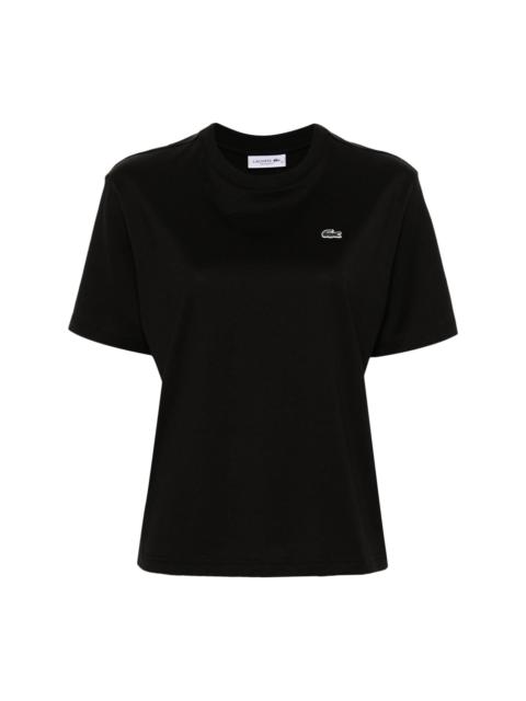 LACOSTE logo-patch cotton T-shirt