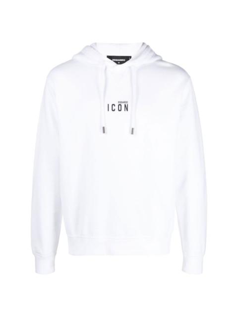 Icon-print pullover hoodie