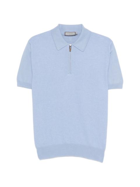 Canali zip polo shirt