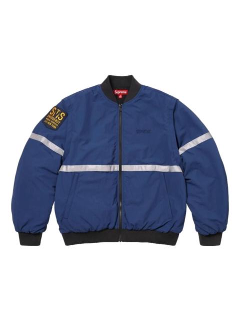 Supreme Supreme SS26 Zip-Off Sleeve Reflective Stripe Jacket 'Navy' SUP-SS26-137-NVY