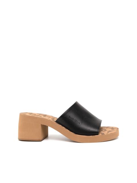 See by Chloé leather block-heel mules