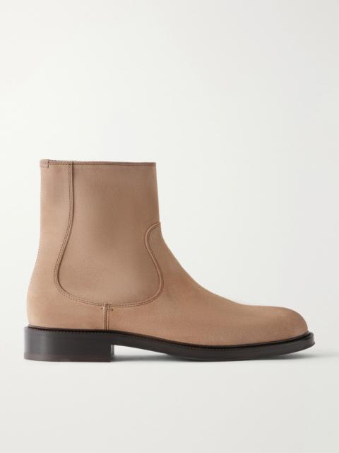 Brunello Cucinelli Waxed Suede Chelsea Boots