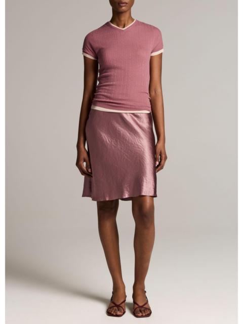 Vince Lingerie-Trim Short Satin Slip Skirt