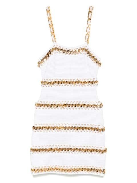 Balmain striped knit mini dress