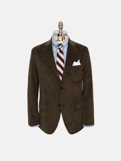 J. PRESS OLIVE NARROW WALE CORDUROY SPORT COAT - TRIM FIT