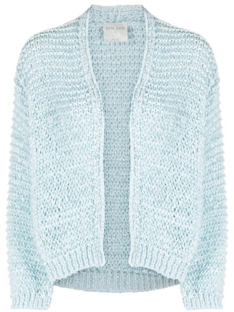 forte_forte open-knit open front cardigan