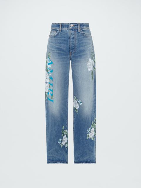 AMIRI AMIRI FLORAL WIDE LEG JEAN