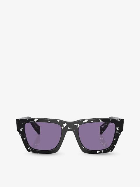 PR A06S rectangle-frame acetate sunglasses