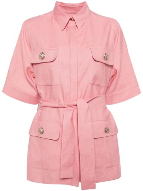 ELIE SAAB Gabardine Shirt Dress