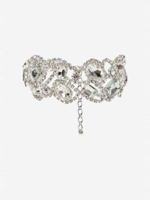 MAGDA BUTRYM Mixed-cut crystals choker necklace in silver