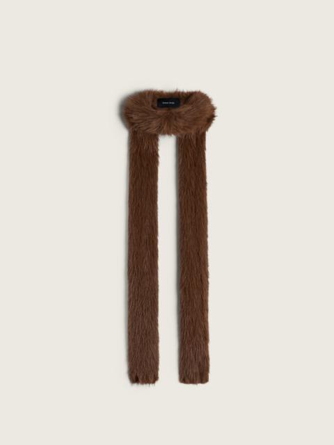 Simone Rocha Skinny Faux Fur Scarf