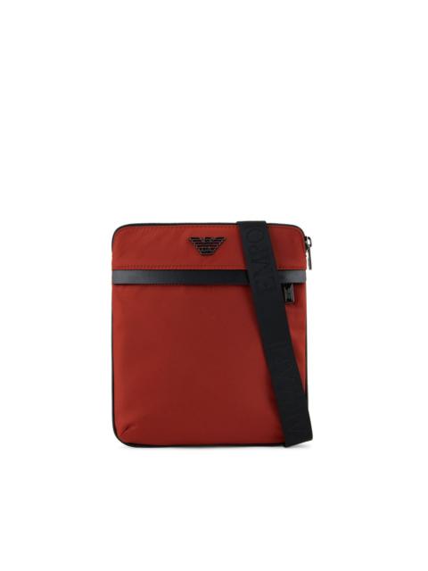 logo-plaque messenger bag